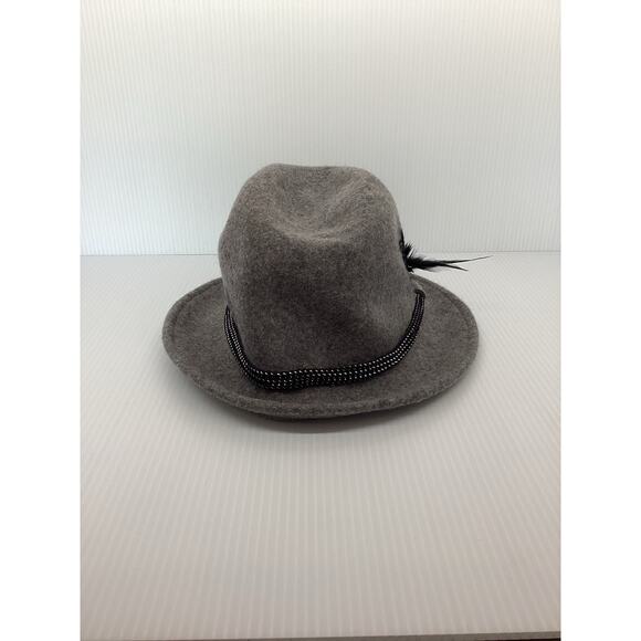 Apt. 9 Gray Fedora Feather Trim - Picture 4 of 5